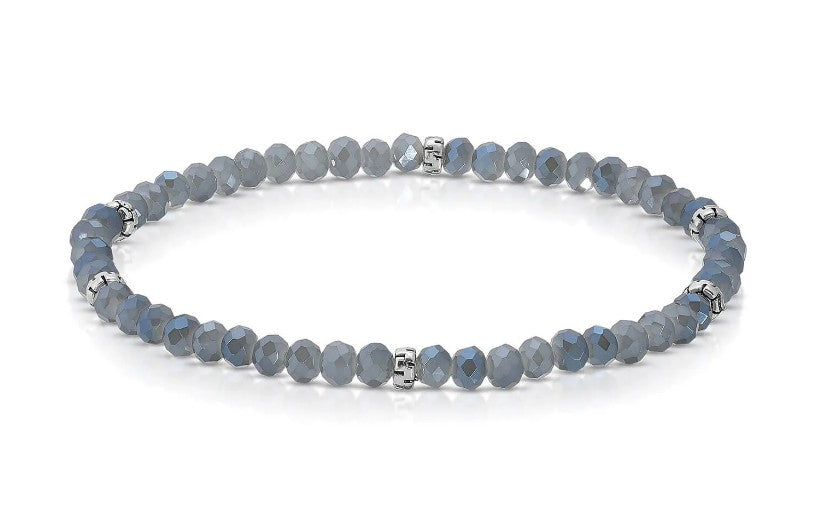PETITE CRYSTAL BEADED BRACELET - SLATE AB