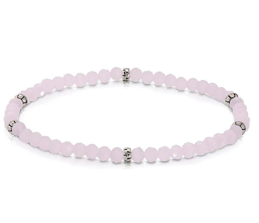 PETITE CRYSTAL BEADED BRACELET - SHELL PINK