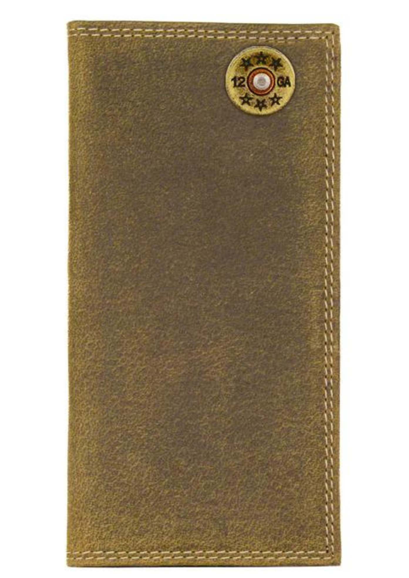 VINTAGE TAN SECRETARY WALLET-SHOT SHELL