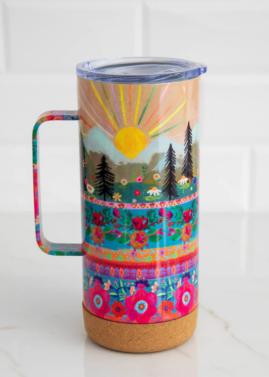 CORK COFFEE TUMBLER - GRATEFUL