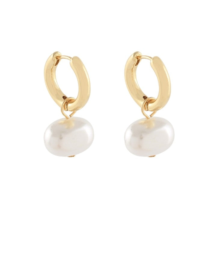 Pearl Hoop Earrings