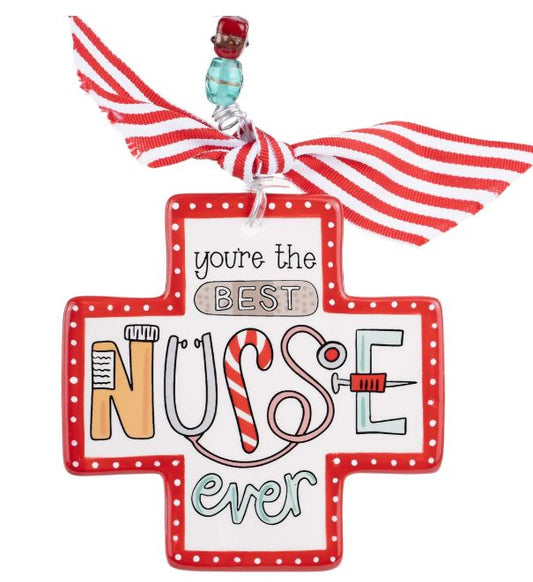 BEST NURSE EVER FLAT ORNAMENT