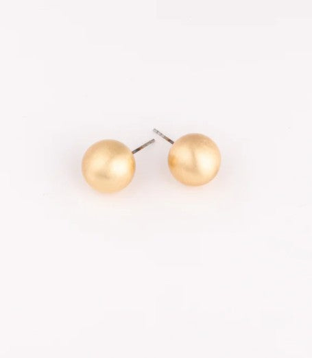 GRENADA BRUSHED GOLD SMALL EARRINGS