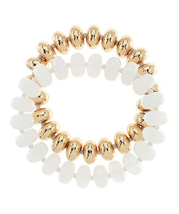 CHUNKY MARBLE TWO PIECE BRACELET SET