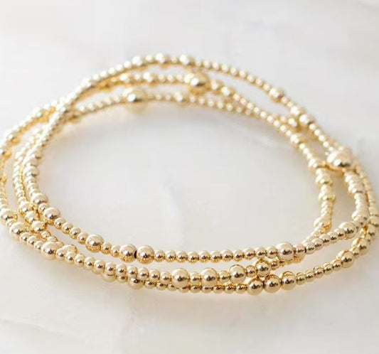 3 PIECE BOHEMIAN BRACELET SET - GOLD
