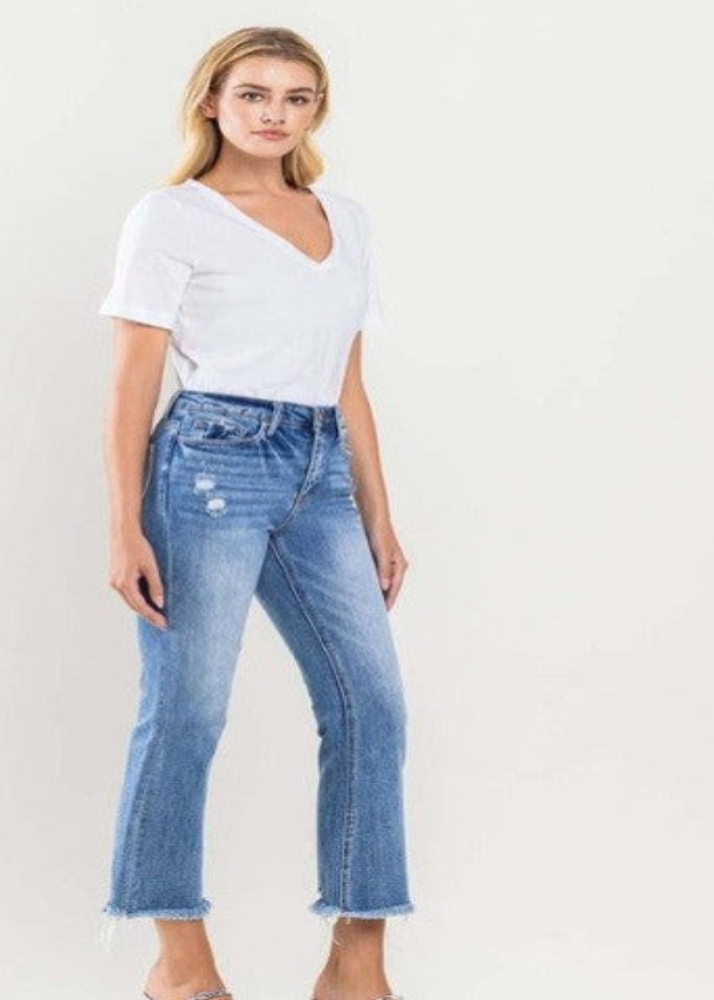 PLUS KICK FLARE JEANS-AMBER