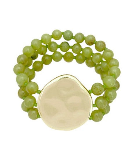GREEN AND GOLD BRACELET