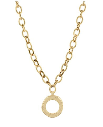 GOLD CHAIN CIRCLE NECKLACE