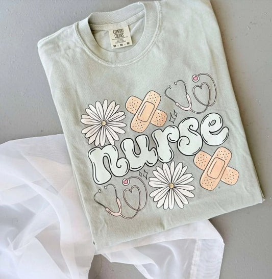 CUTIE NURSE TRIO STACK GRAPHIC TEE