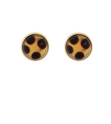 BROWN AND BLACK SPOTTED EARRINGS