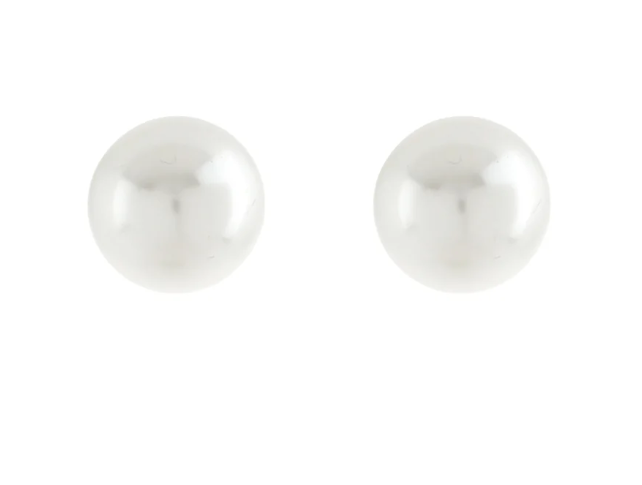 18mm PEARL EARRINGS- WHITE
