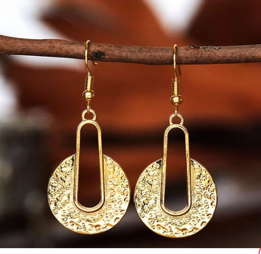 BOHO CHIC TWO TONED TEARDROP EARRINGS
