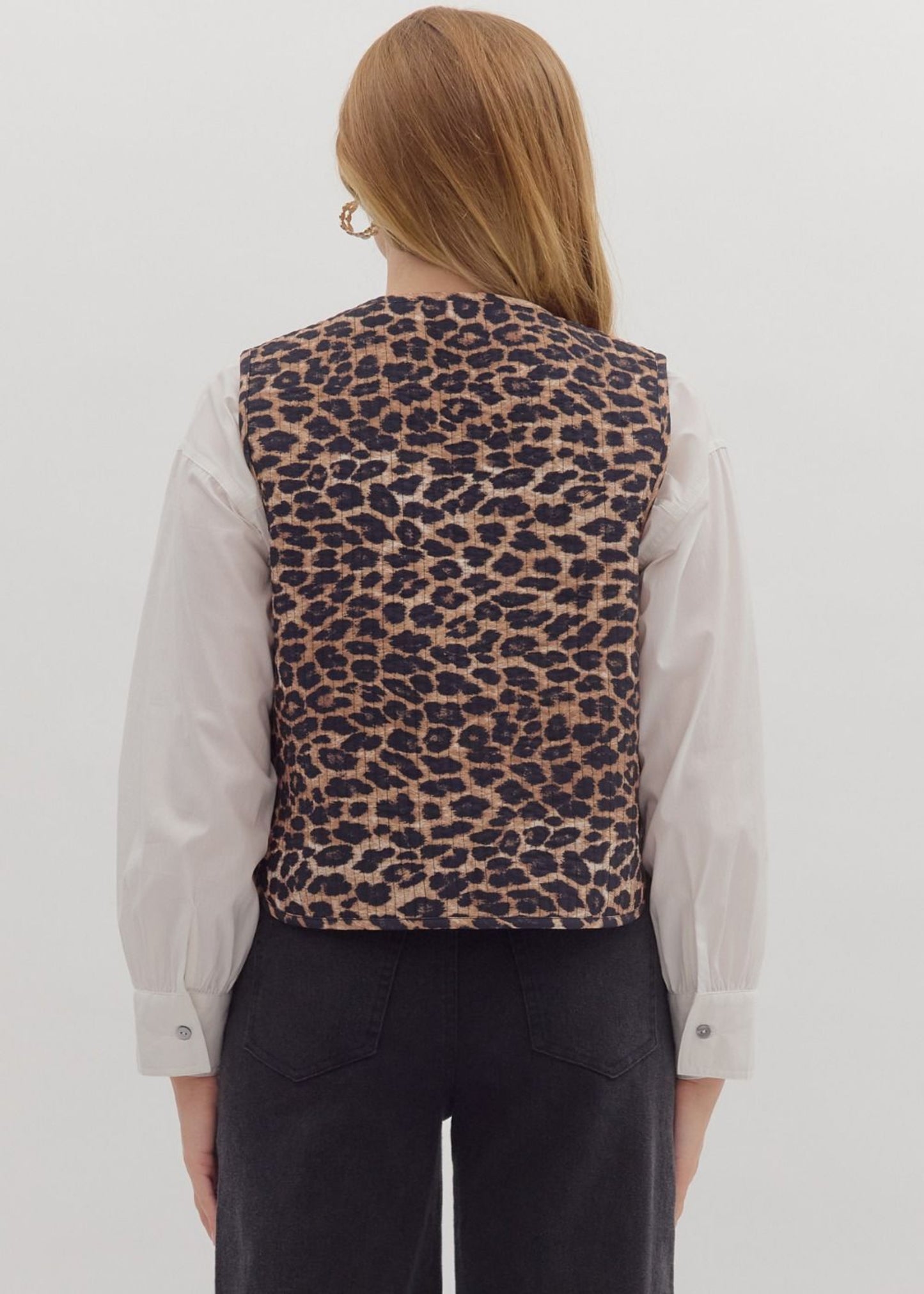 AVERY VEST - LEOPARD