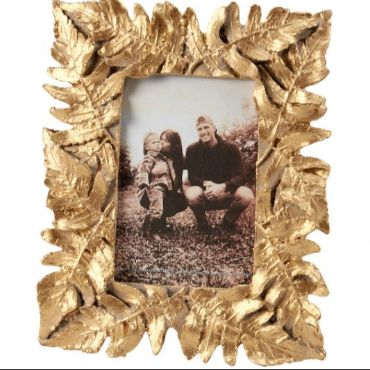 PHOTO FRAME - GOLD LEAVES