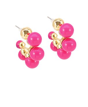 COLOR COATED BALL HOOPS - FUCHSIA