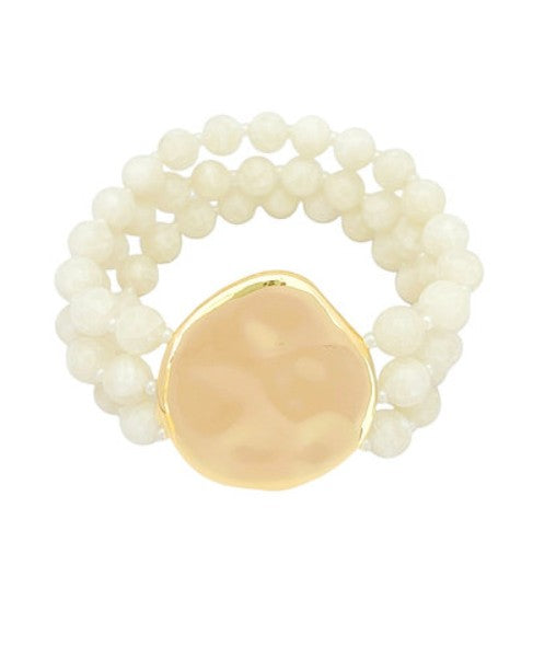 CREAM AND GOLD BRACELET