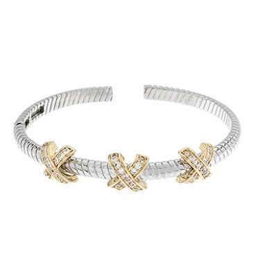 RHODIUM BRAIDED BRACELET