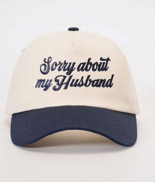 SORRY ABOUT MY HUSBAND - BLUE AND CREAM