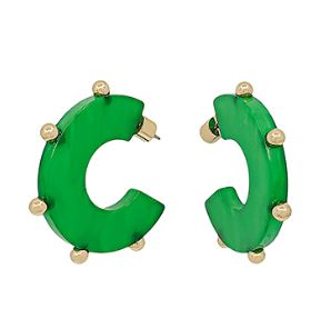 GREEN HOOPS - GOLD BALLS