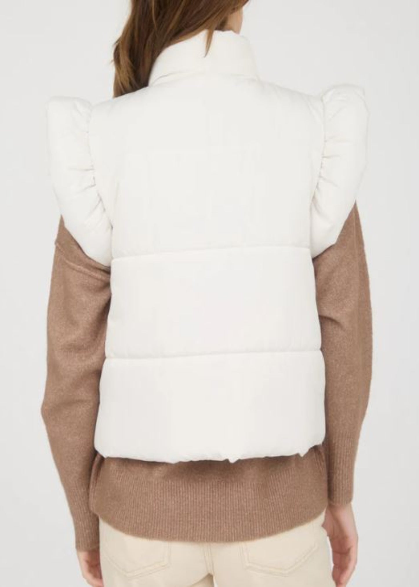 AMY FLUTTER VEST - CREAM