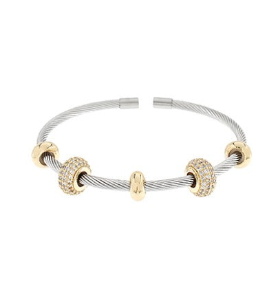 GOLD BRACELET WITH SILVER