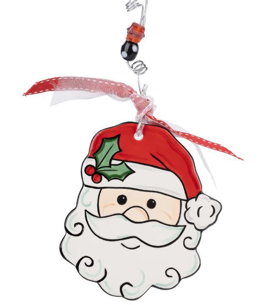 SANTA FLUFFY BEARD FLAT ORNAMENT