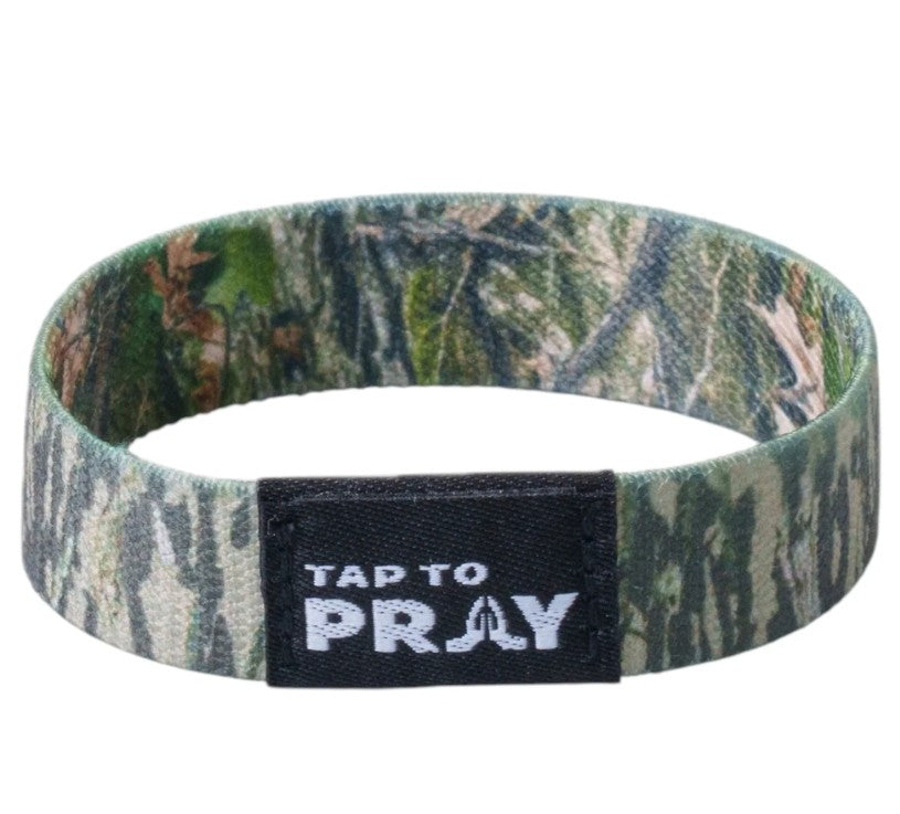 Tap To Pray™ Wristbands - Forest & Tree Bark Camo