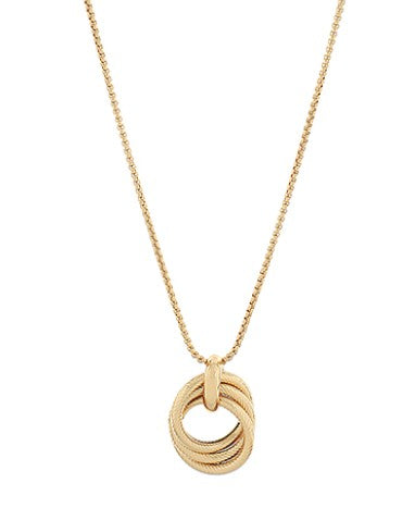 GOLD ROUND CIRCLE NECKLACE