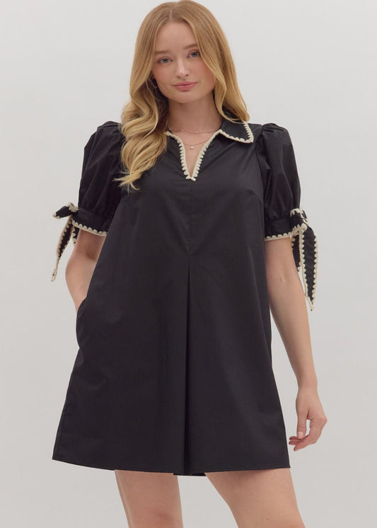 LEIGHA DRESS  - BLACK