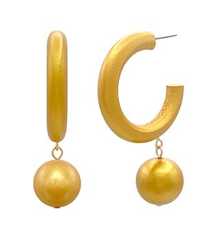 GOLD HOOPS - BRUSHED GOLD