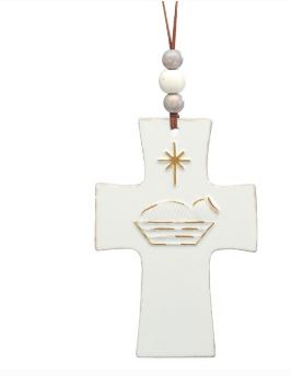 BABY JESUS - CROSS SHAPE ORNAMENT