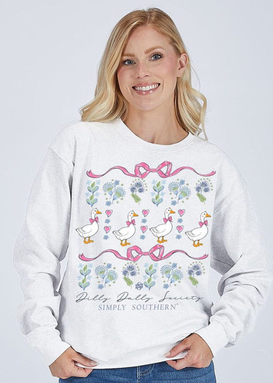 CREWNECK DILLY-WHITE