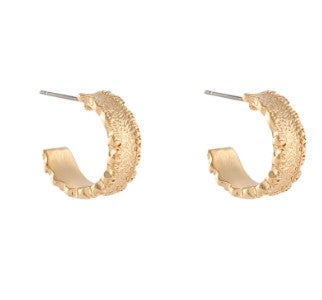 TEXTURED HOOP - GOLD