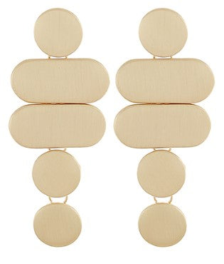 CIRCLE HANGING EARRINGS - GOLD
