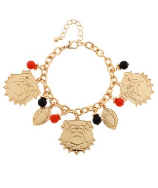 BULLDOG CHARM GAMEDAY BRACELET
