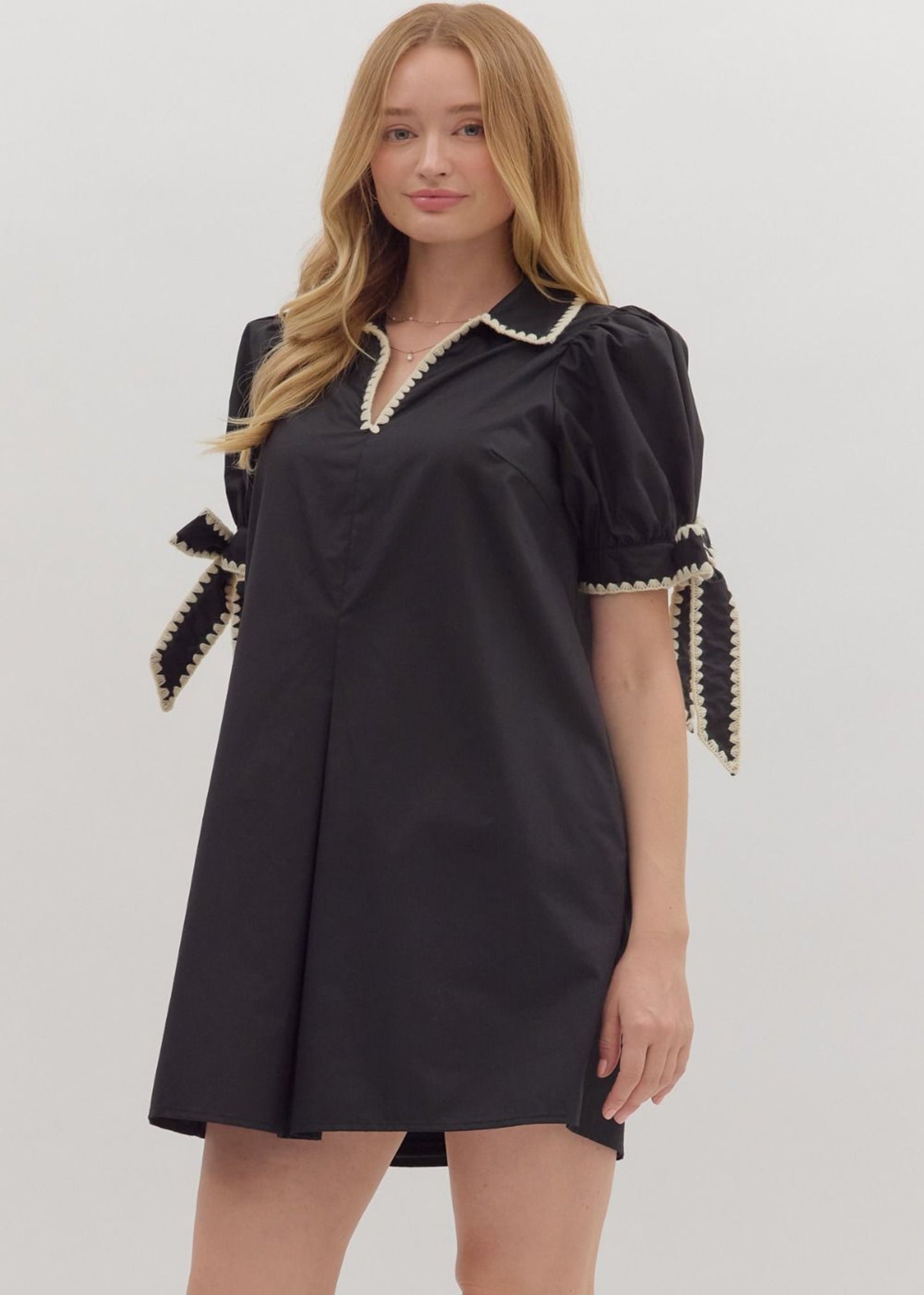 LEIGHA DRESS  - BLACK