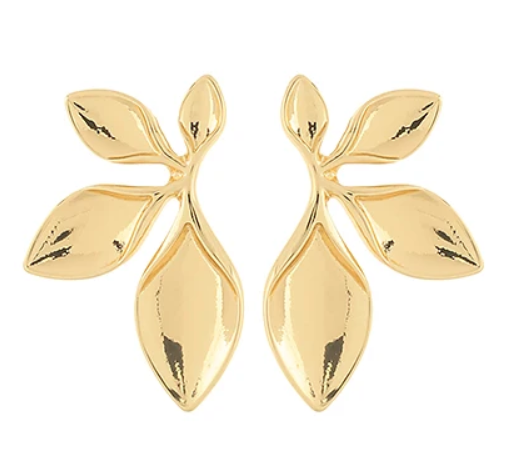 Tropical Flower Earrings- GOLD