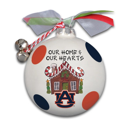 AUBURN UNIVERSITY ORNAMENT - OUR HOME AND HEARTS