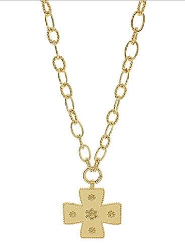 VINTAGE GOLD CHAIN CROSS NECKLACE