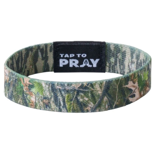Tap To Pray™ Wristbands - Forest & Tree Bark Camo