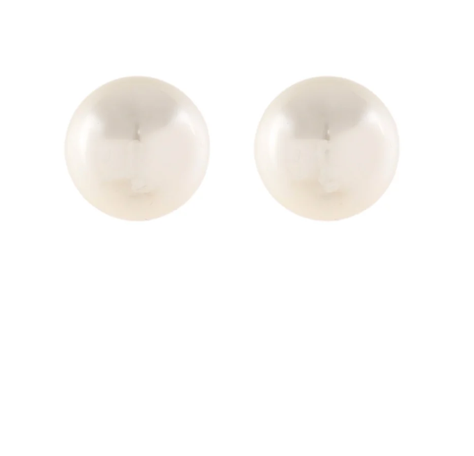 16MM PEARL POST EARRINGS - WHITE PEARL
