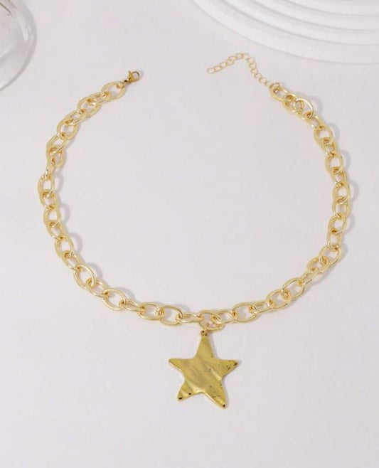 SUMMER BEACH SEA STAR PENDANT CHAIN NECKLACE - GOLD