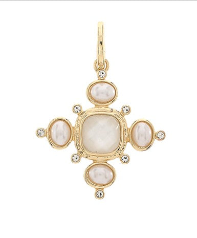 CREAM AND GOLD CHARM