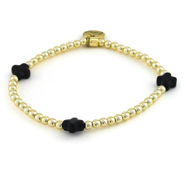 MINI CROSS BRACELET - BLACK