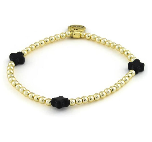 MINI CROSS BRACELET - BLACK
