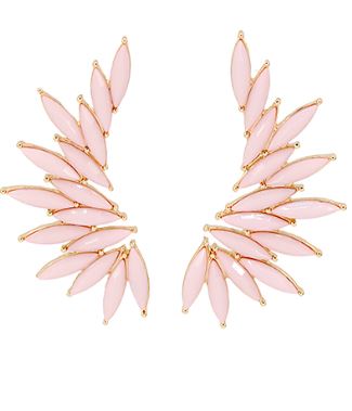 DOUBLE LAYER WING EARRINGS - PINK