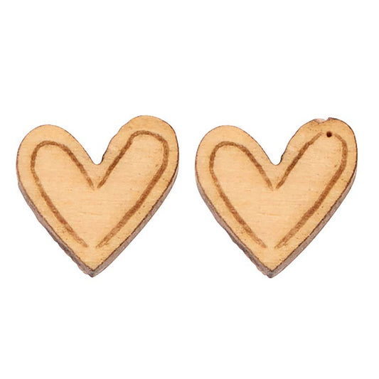 KINGDOM JEWELRY WOOD EARRING: HEART