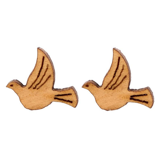KINGDOM JEWELRY WOOD EARRING: DOVE