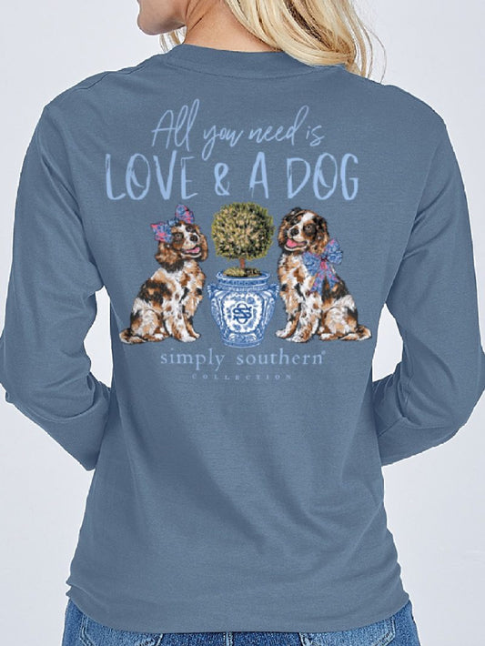 LOVE AND A DOG LONG SLEEVE T-SHIRT:ICELAND