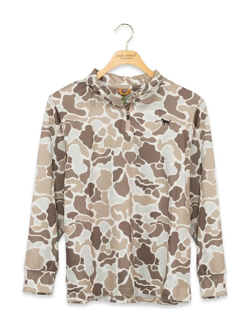 YOUTH CAMO QUARTERZIP